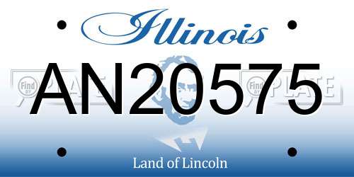 AN20575 Illinois License Plate