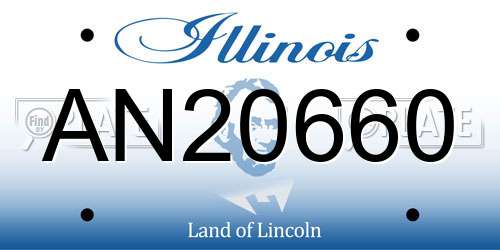 AN20660 Illinois License Plate