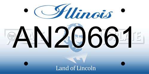 AN20661 Illinois License Plate