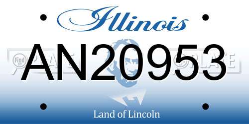 AN20953 Illinois License Plate