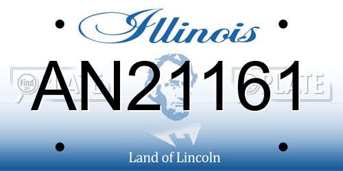 AN21161 Illinois License Plate