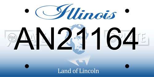 AN21164 Illinois License Plate