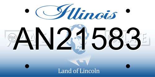 AN21583 Illinois License Plate