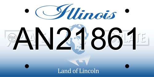 AN21861 Illinois License Plate