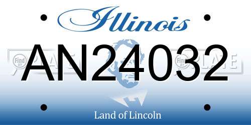 AN24032 Illinois License Plate