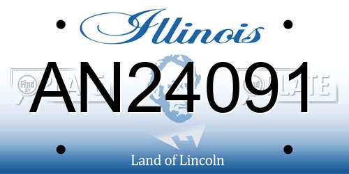 AN24091 Illinois License Plate