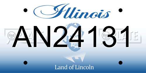 AN24131 Illinois License Plate