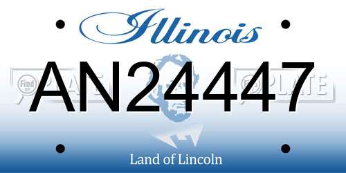 AN24447 Illinois License Plate