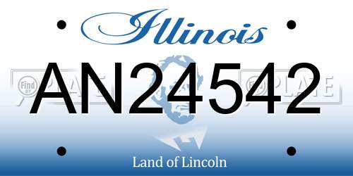 AN24542 Illinois License Plate