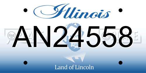 AN24558 Illinois License Plate