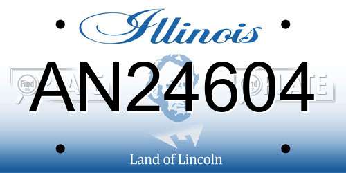 AN24604 Illinois License Plate