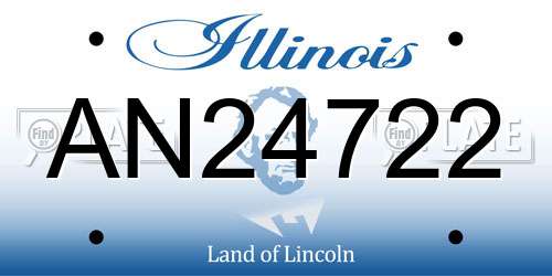 AN24722 Illinois License Plate