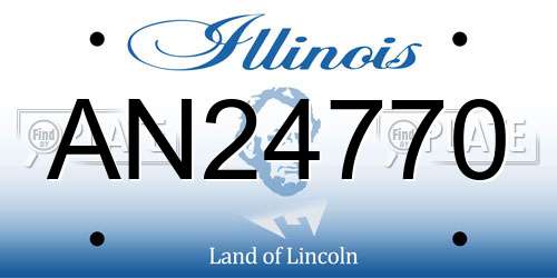 AN24770 Illinois License Plate