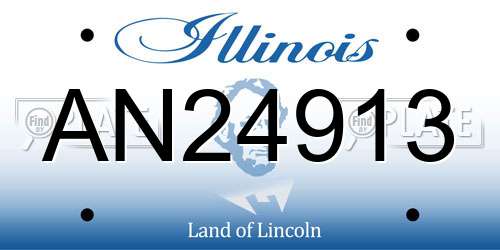 AN24913 Illinois License Plate