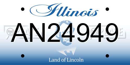 AN24949 Illinois License Plate