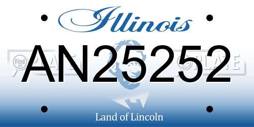 AN25252 Illinois License Plate