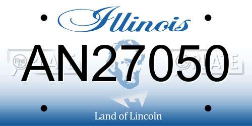 AN27050 Illinois License Plate