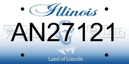 AN27121 Illinois License Plate