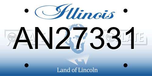AN27331 Illinois License Plate