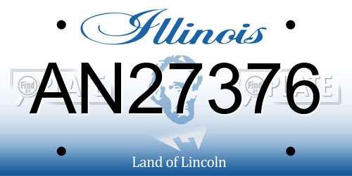 AN27376 Illinois License Plate