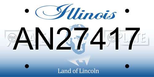 AN27417 Illinois License Plate