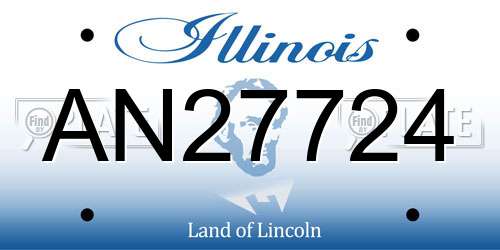 AN27724 Illinois License Plate