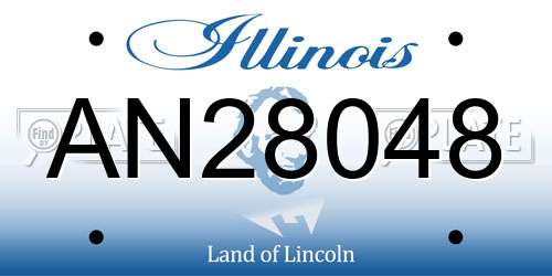 AN28048 Illinois License Plate