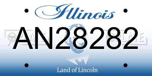 AN28282 Illinois License Plate