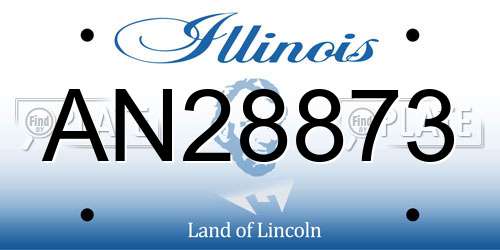 AN28873 Illinois License Plate