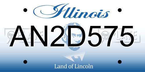 AN2D575 Illinois License Plate