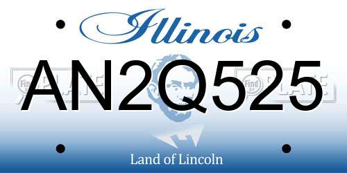 AN2Q525 Illinois License Plate