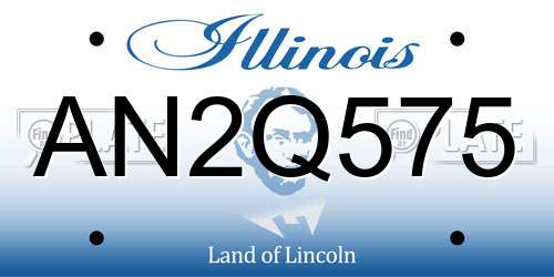 AN2Q575 Illinois License Plate