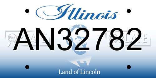 AN32782 Illinois License Plate