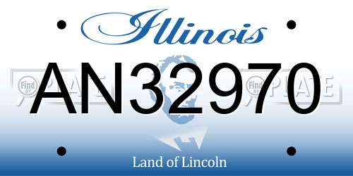 AN32970 Illinois License Plate