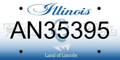 AN35395 Illinois License Plate