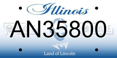AN35800 Illinois License Plate