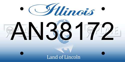 AN38172 Illinois License Plate