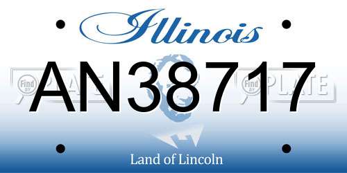 AN38717 Illinois License Plate