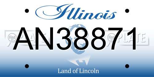 AN38871 Illinois License Plate