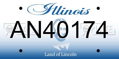 AN40174 Illinois License Plate