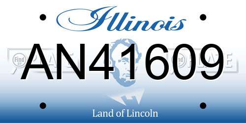 AN41609 Illinois License Plate