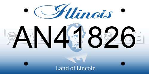 AN41826 Illinois License Plate