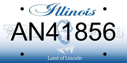 AN41856 Illinois License Plate