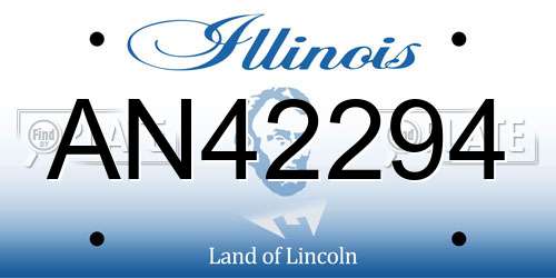 AN42294 Illinois License Plate