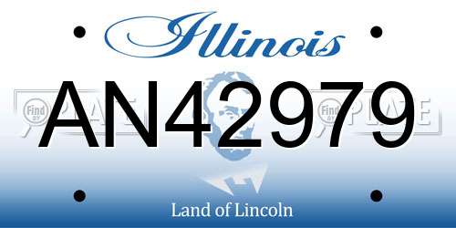 AN42979 Illinois License Plate