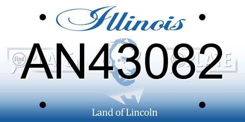 AN43082 Illinois License Plate