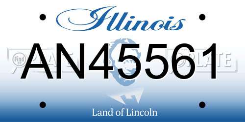 AN45561 Illinois License Plate