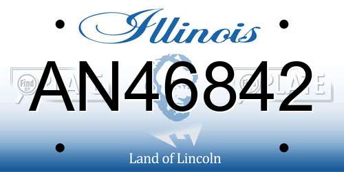 AN46842 Illinois License Plate