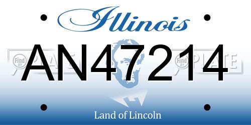 AN47214 Illinois License Plate