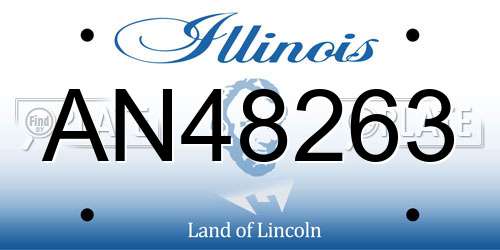 AN48263 Illinois License Plate